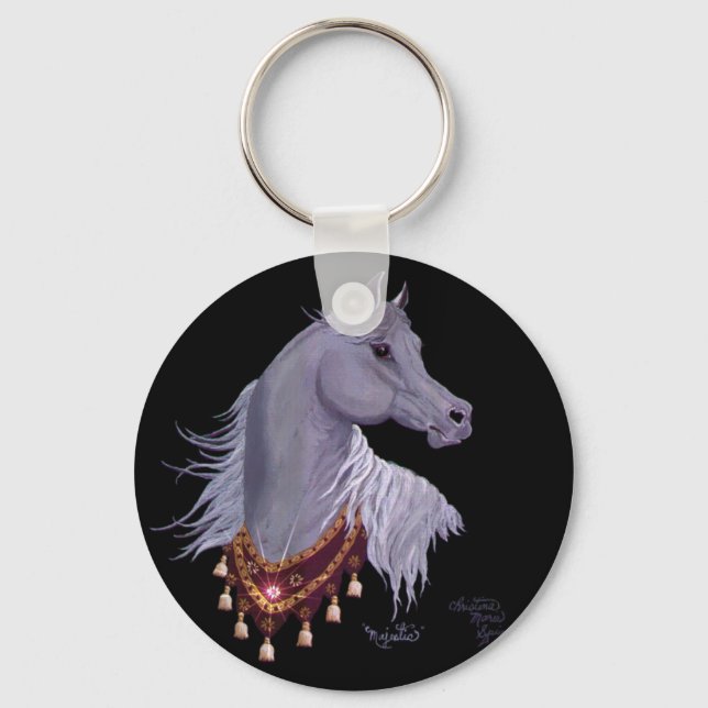 Majestic Arabian Horse Key Chain Schlüsselanhänger (Vorderseite)