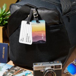 Majestic Asian Sunset - Vibrierende Farbexplosion Gepäckanhänger