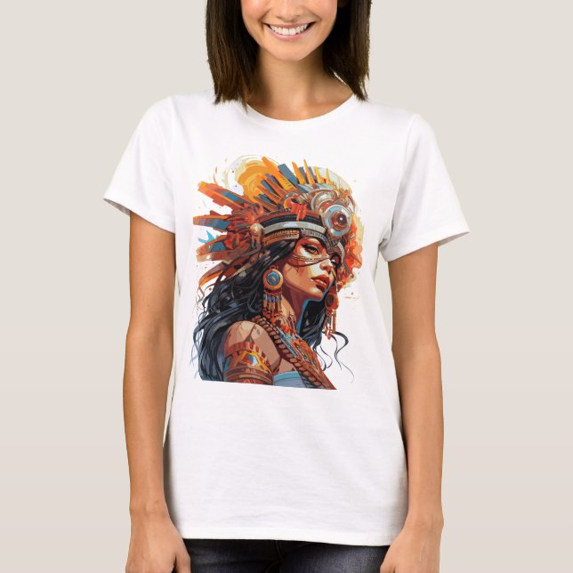 Majestic Aztec Queen T-Shirt (Vorderseite)