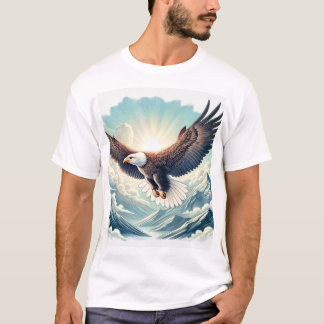 "Majestic Bald Adler steil über Berge T-Shir T-Shirt