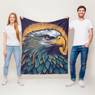 Majestic Bald Eagle Fleecedecke