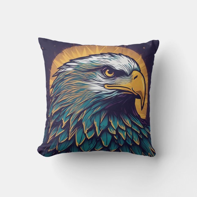 Majestic Bald Eagle Kissen (Vorderseite)
