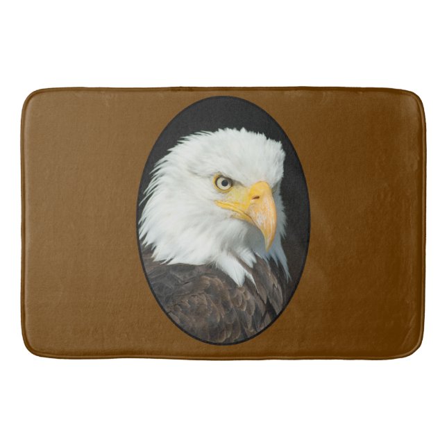 Majestic Bald Eagle Portrait Badematte (Vorderseite)