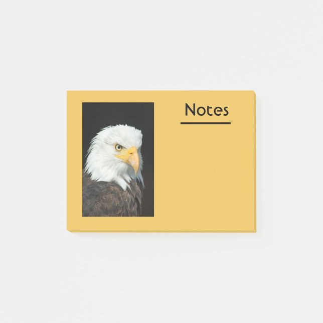 Majestic Bald Eagle Portrait Post-it Klebezettel (Vorderseite)