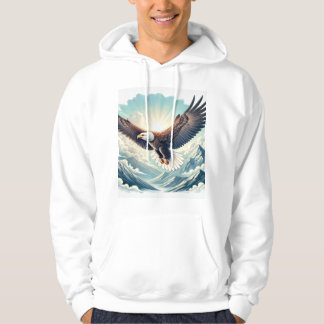 "Majestic Bald Eagle Sweatshirt: Über den Mund rag Hoodie