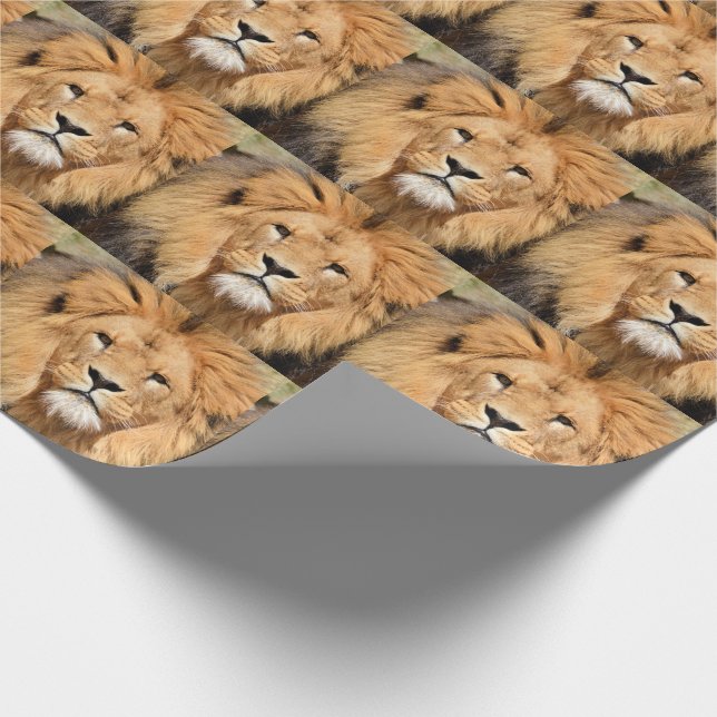 Majestic, Beautiful, Regal Lion Geschenkpapier (Ecke)