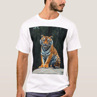 "Majestic Bengalisch Tiger T - Shirt: Forest Elega T-Shirt