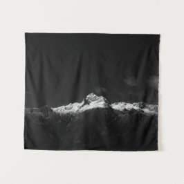 Majestic Berg Triglav in Schwarzweiß Wandteppich