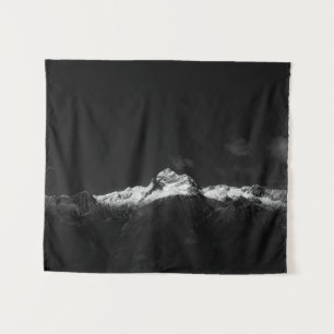 Majestic Berg Triglav in Schwarzweiß Wandteppich