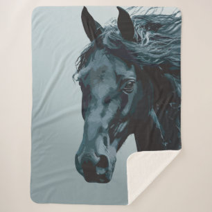 Majestic Black Horse Portrait Sherpadecke