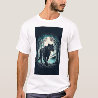 Majestic Black Panther - Mistral Forest T-Shirt