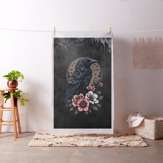 Majestic Black raven Stoff (Beispiel)