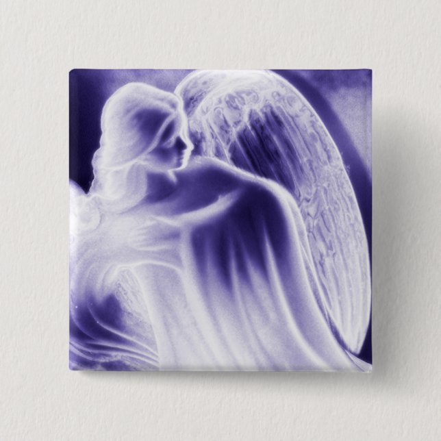 Majestic Blue Angel Fashion Button (Vorderseite)