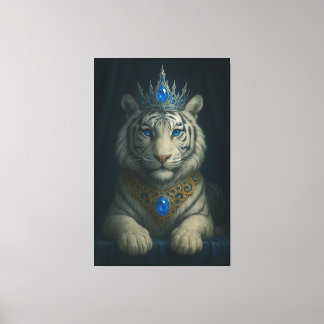 Majestic Blue Crown Royal Tiger – Luxury Fine Art Leinwanddruck