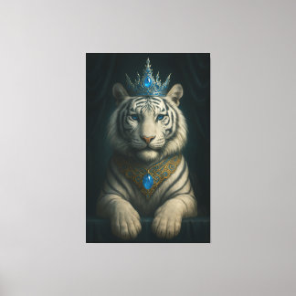 Majestic Blue Crown Royal Tiger – Luxury Fine Art Leinwanddruck