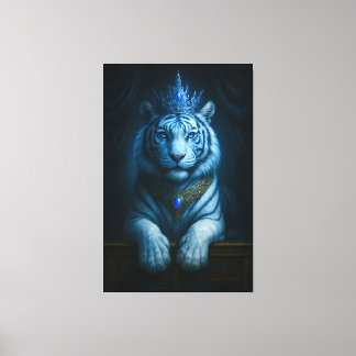 Majestic Blue Crown Royal Tiger – Luxury Fine Art Leinwanddruck