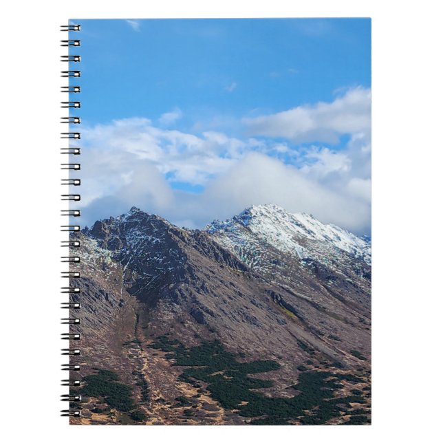 Majestic Blue Mountain Landschaftlich Spiral Noteb Notizblock (Vorderseite)