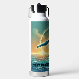 Majestic Blue Whale Painting Trinkflasche