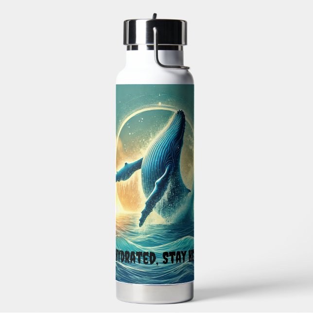 Majestic Blue Whale Painting Trinkflasche (Links)