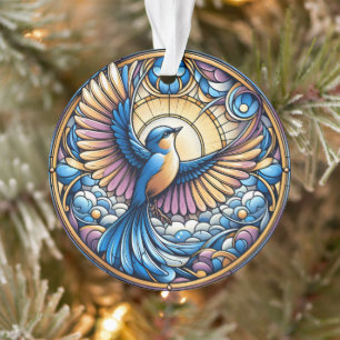 Majestic Bluebird unter der goldenen Sonne Ornament