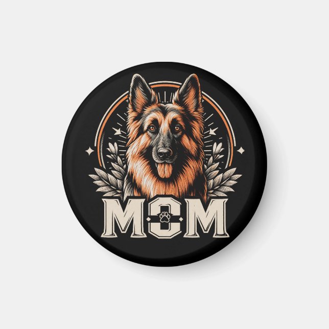 Majestic Bond: Gee Vaucher German Shepherd Dog Mam Magnet (Vorne)