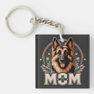 Majestic Bond: Gee Vaucher German Shepherd Dog Mam Schlüsselanhänger