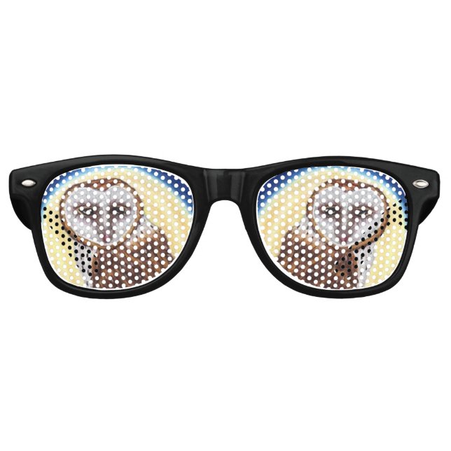 Majestic Brown Gepunktet Owl Yellow Moon Sonnenbrille (Vorderseite)