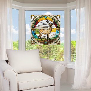 Majestic Buck Imitats Hartglas Fensteraufkleber