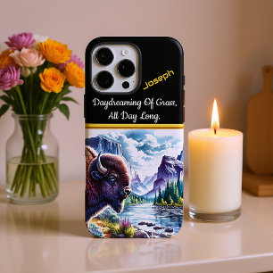 Majestic Buffalo am ruhigen Berg iPhone 16 Pro Max Hülle