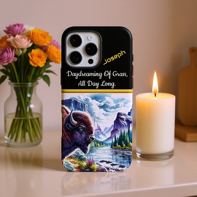 Majestic Buffalo am ruhigen Berg Case-Mate iPhone Hülle (Von Creator hochgeladen)
