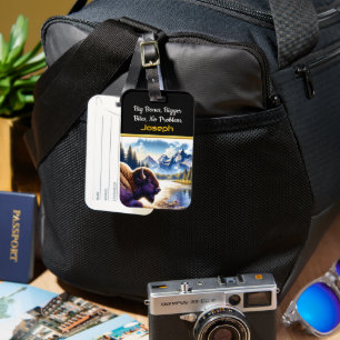 Majestic Buffalo am Serengebirge Gepäckanhänger