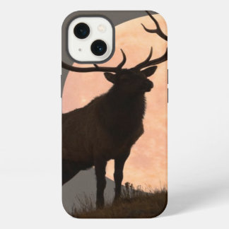Majestic Bull Elk and Full Moon Rise iPhone Hülle