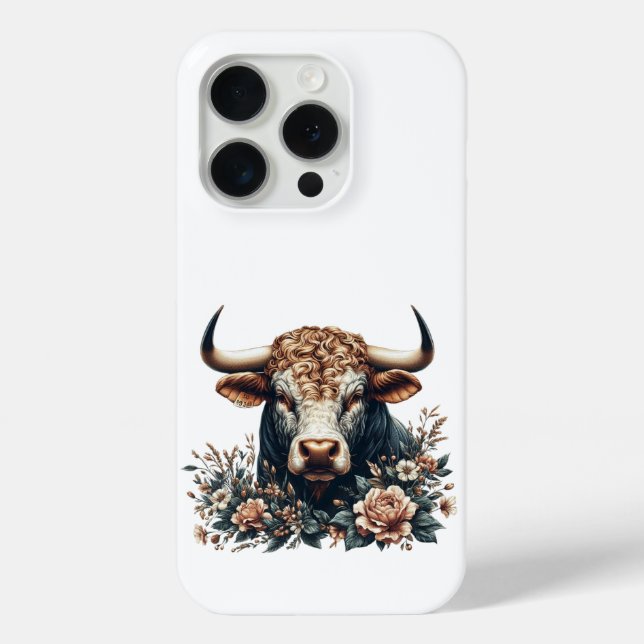 Majestic Bull in Bloom Case-Mate iPhone Hülle (Rückseite)