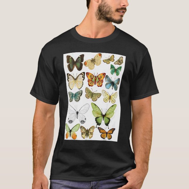 Majestic Butterfly  Blue Butterflies Morpho T-Shirt (Vorderseite)