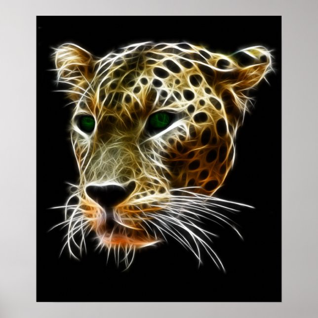 Majestic Cat Leopard Head Poster (Vorne)