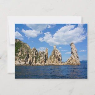 Majestic Coastal Spires - Triozyorye, japanisches Postkarte