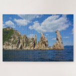 Majestic Coastal Spires – Triozyorye, Sea of Japan Puzzle<br><div class="desc">Bring the power and mystery of the Pacific coast into your space with this breathtaking photograph of natural stone spires rising dramatically from the Sea of Japan. Captured at the remote Triozyorye area in Far East Russia, this seascape blends raw natural beauty with sculptural geological formations. Ideal for wall art...</div>