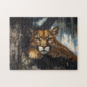Majestic Cougar in Forest Puzzle