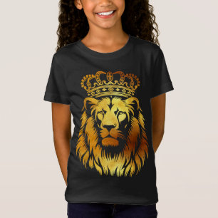 Majestic Crowned Lion - Regal Art T-Shirt