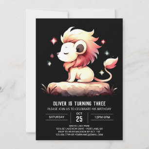 Majestic Custom Lion Birthday Einladung
