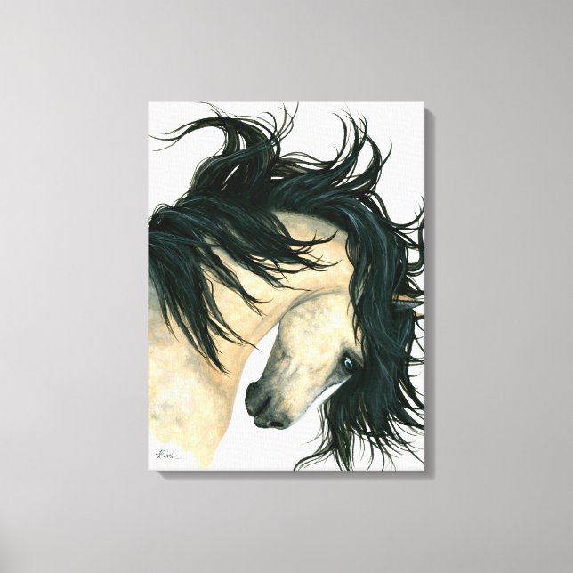 Majestic Dappled Buckskin Horse Leinwand von Bihrl (Vorderseite)