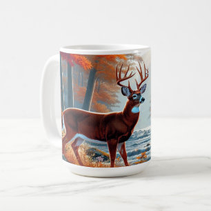 Majestic Deer im Herbstwald Kaffeetasse