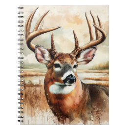Majestic Deer - Watercolor Art Spiral Notebook Notizblock