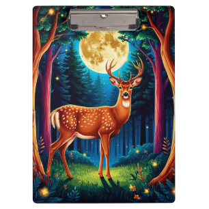 Majestic Dei in einem üppigen Wald Klemmbrett