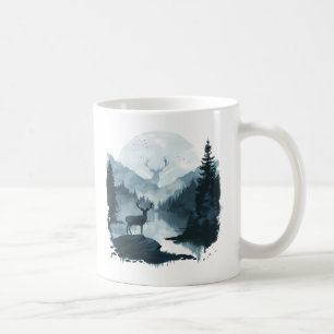 Majestic Dei in Forest Landschaft Kaffeetasse