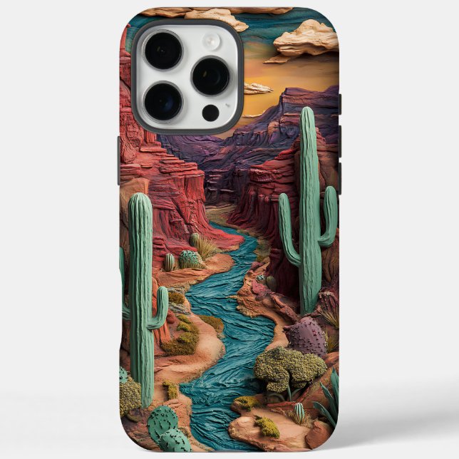 Majestic Desert Canyon mit lebendiger Clay Art Case-Mate iPhone Hülle (Rückseite)