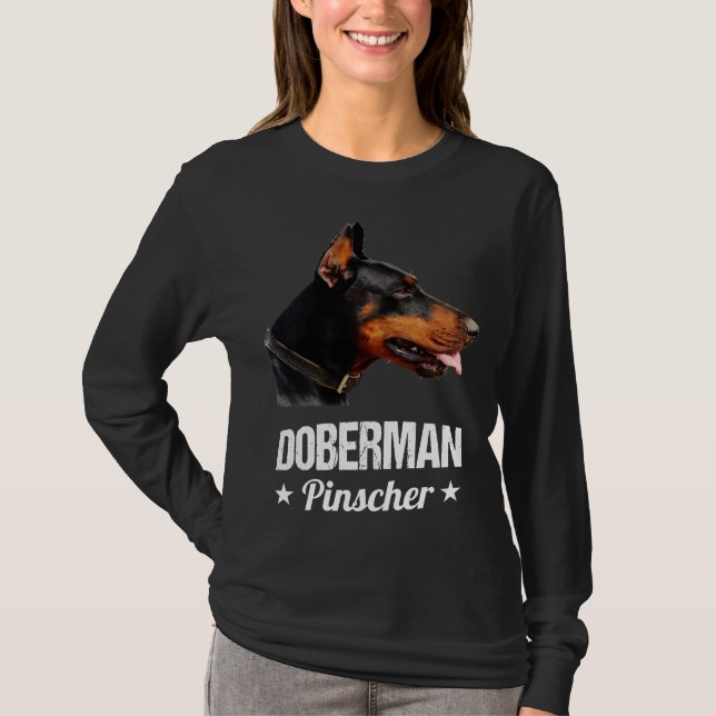 Majestic Doberman Pinscher Animal Art Design T-Shirt (Vorderseite)