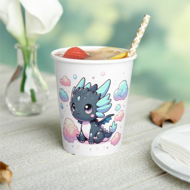 Majestic Dragon Baby Dusche Pappbecher (In Situ)