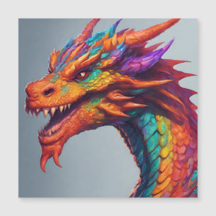 Majestic Dragon Portrait Magnetkarte