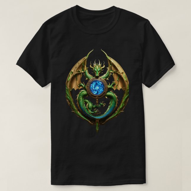 Majestic Dragon Symbol T - Shirt - Power & Weishei (Design vorne)